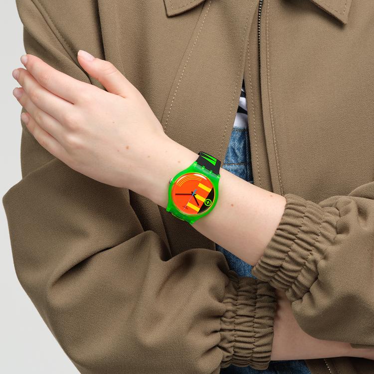 Swatch Унисекс Оранжевые Часы SO29G106 SO29G106