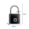 Waterproof and Rust-proof Outdoor Smart Fingerprint Padlock for Secure Door and Cabinet Locking. Anti-theft Electronic Lock with Password Protection