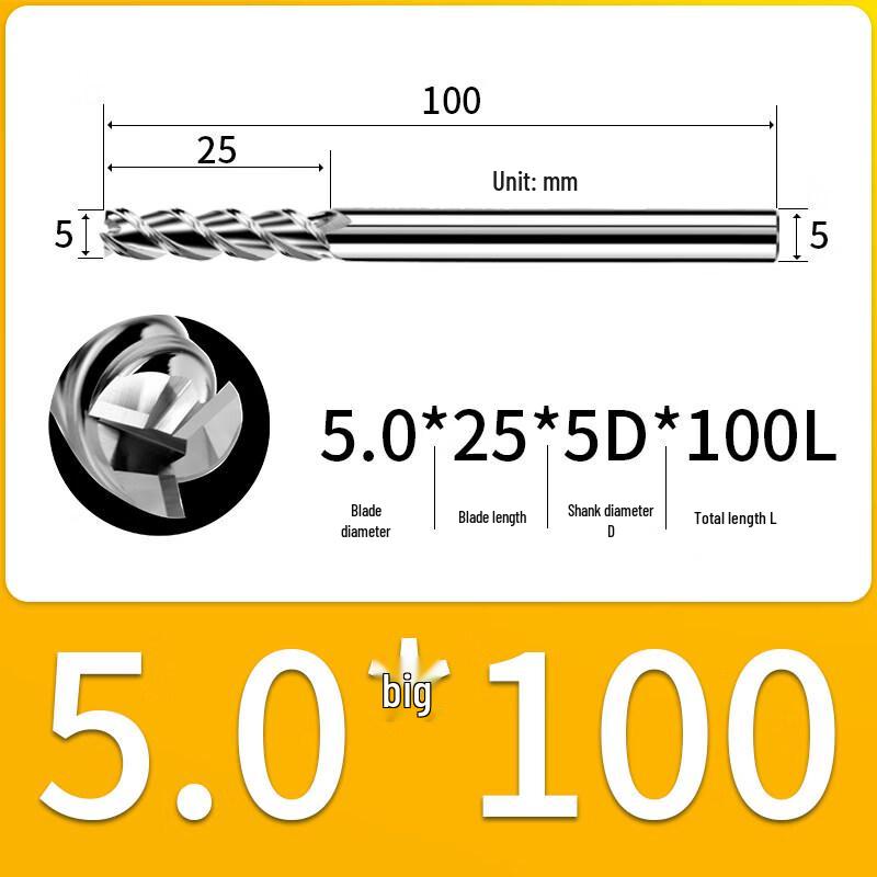 High Gloss Aluminum End Mill