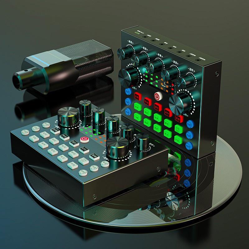 V8S Live Sound Card, Voice Changer Device for PS4/Xbox/Phone/iPad/Computer, Sound Card with More Sound Effect