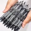 10pcs Retractable Gel Ink Roller Ball Pens, Bold Point Black Exam Specific For School, Office