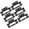 3Set Door Hinge Zinc Alloy Flat Open Mute Bearing Hinges Window Furniture Hardware Fitting Black
