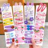 12PCS/Set New Girls Cute Cartoon Fruit Flower Hair Clips Kids Lovely Hairpins Hairgrip Headwear Barrettes Fashion Hair Accessories