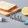 6/12pcs Cream Nozzle Sets Stainless Steel Cake Decorating Tip Icing Cake Decorating Cream Bag Kitchen Baking Tools Accessories