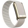 Whoop 5.0 Nylon Elastic Sport Band with Shiny Metal Frame (Gold/Silver)