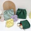 Cotton Storage Bag Candy Colour Sundries Organize Bags New Canvas Bag