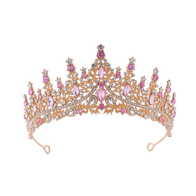 Свадебная корона из сплава, аксессуары для волос, свадебная повязка на голову со стразами, гальванопокрытие, корона на день рождения, ужин, свадебный головной убор