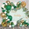 Green Jungle Themed Birthday Party Decoration Balloon Arch Dark Green Forest Animal Balloon Chain