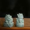 Chinese-Chic Feng Shui Awakening Lion Stone Figurines Tea Pet Small Ornaments Flower Pot Landscape Decoration Creative Auspiciou