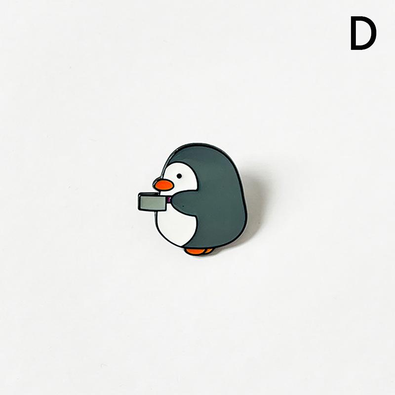 Пингвин Маленькая утка Мультфильм Металлический Дизайн Значки Брошь Эмаль Булавки Этикетка Сумка Рюкзак Шляпа Ювелирные Изделия Подарочные Аксессуары