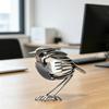 Статуэтка птицы ручной работы, деревенская скульптура птицы из металлолома, фигурка из переработанной вилки и ложки, винтажная