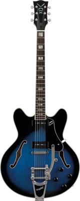Электрогитара VOX Bigsby Bridge с 2 мыльницами PU Bobcat V90 с полуакустическим корпусом Bigsby Sapphire Blue