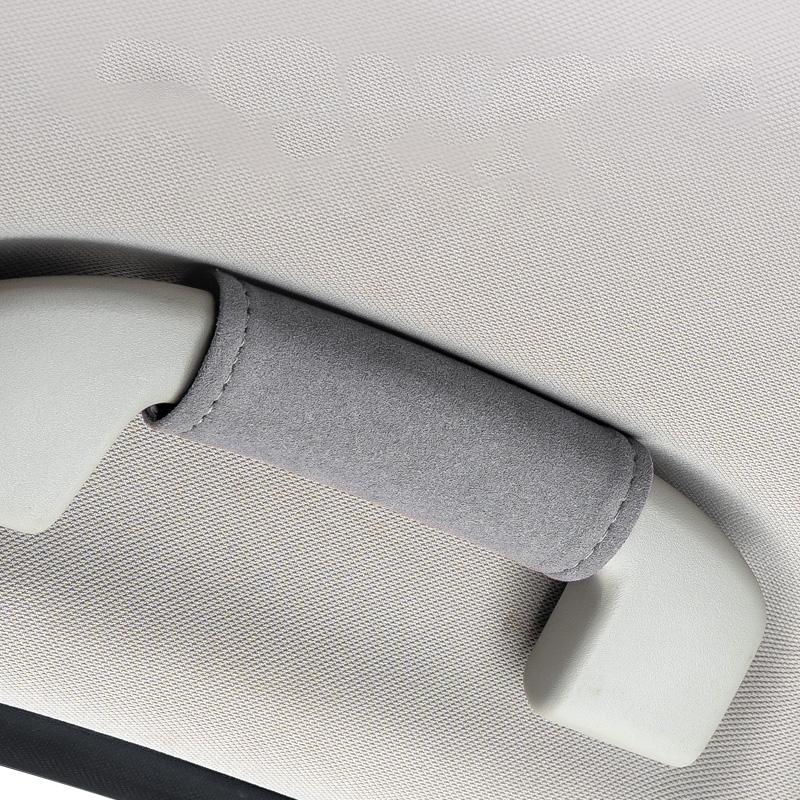 AAPA1 Car Suede Auto Emblem Roof Handle Protection Pull Gloves Accessories For Porsche 911 718 Cayenne Cayman Panamera Macan Boxster