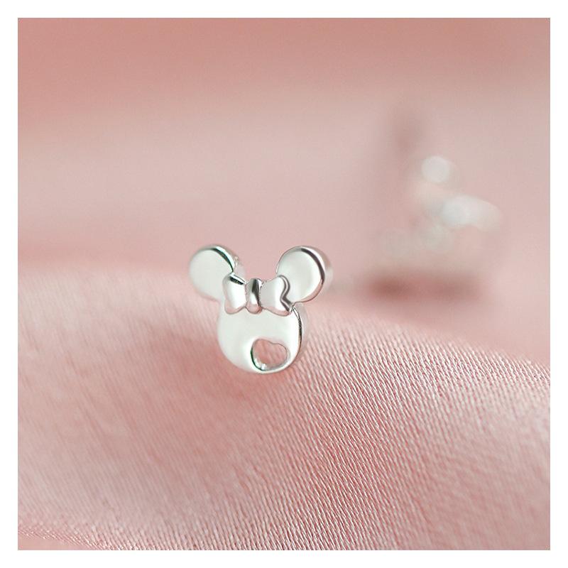 Серьги-гвоздики в виде банта Нишевый дизайн Серьги-мышки Модные простые серьги