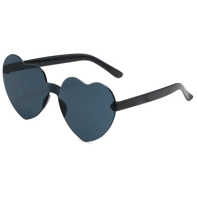 Солнцезащитные очки Peach Heart Sunglasses, Love Glasses, модные безрамные цельные солнцезащитные очки