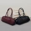Wind Niche Retro Bowling Bag, New Versatile Cowhide Shoulder Armpit Bag, Large-capacity Baguette Bag