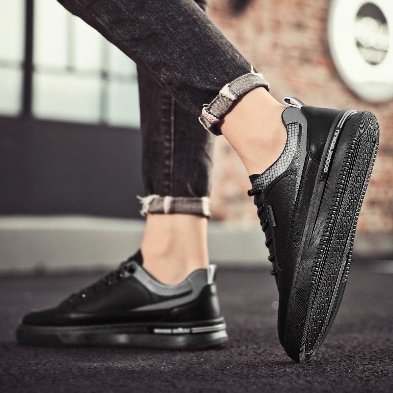 Повседневная спортивная обувь. Мужская универсальная износостойкая мужская обувь. Модная обувь для скейтбординга для мужчин. Кроссовки для отдыха. Кожаная обувь для мужчин.