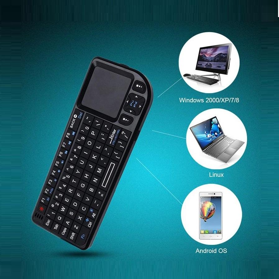 Мини-беспроводная клавиатура с тачпадом 2,4G клавиатура для ПК Ноутбук Smart TV HTPC Android TV BOX Механическая беспроводная клавиатура Клавиатура с русскими буквами