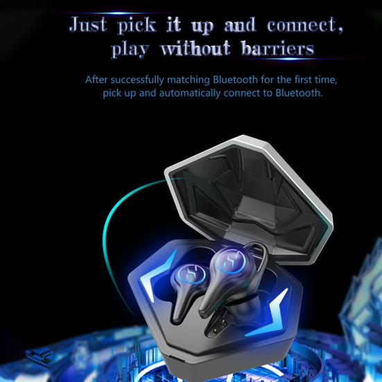 K9 Bluetooth-compatible Earphone Noise Reduction Mega Bass Low Latency True Wireless Stereo HiFi Gaming Earbud for Playing Games