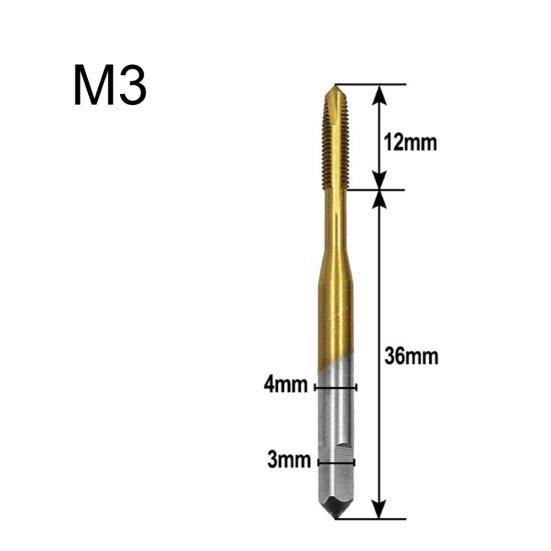 M3 M4 M5 M6 M8 Метрическая винтовая резьба HSS Машинная заглушка Метчик Сверло Аппаратный инструмент