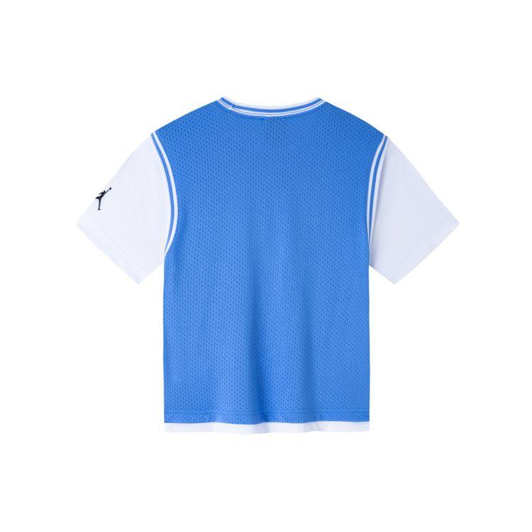 Jordan Удобная простая футболка с коротким рукавом для детей, топы North-Carolina-Blue JD2322033GS-003