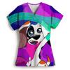 Pharmacist Dentist Veterinary Nurse Tops Disney 101 Dalmatians Beauty Scrub Clothes Spa Nurse Pure Medical Lab Medical Uniform