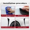 PCS Universal Air Flow Decorative Compatible Fender Sticker ABS Car Fender Side Vents Black Spoiler