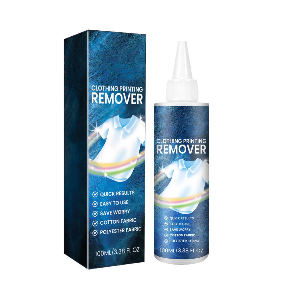 100ml Clothing Printing Remover Heat Transfer Vinyl Clothes Fabrics Prints Pattern Cleaning Powerful Residue Remover