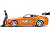 JADA TOYS Fast Furious 1995 Toyota Supra Orange с подсветкой для фигурки Брайана Fast Furious Toyota Supra 31139 1/18 & O'Connor Light/Tail & Brian's