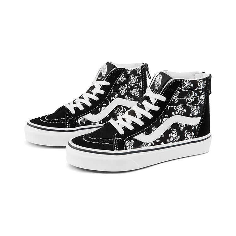 Vans Sk8 Zip High Top Kids Skate Shoes Black Kids Sneakers VN0A4BUX2KG