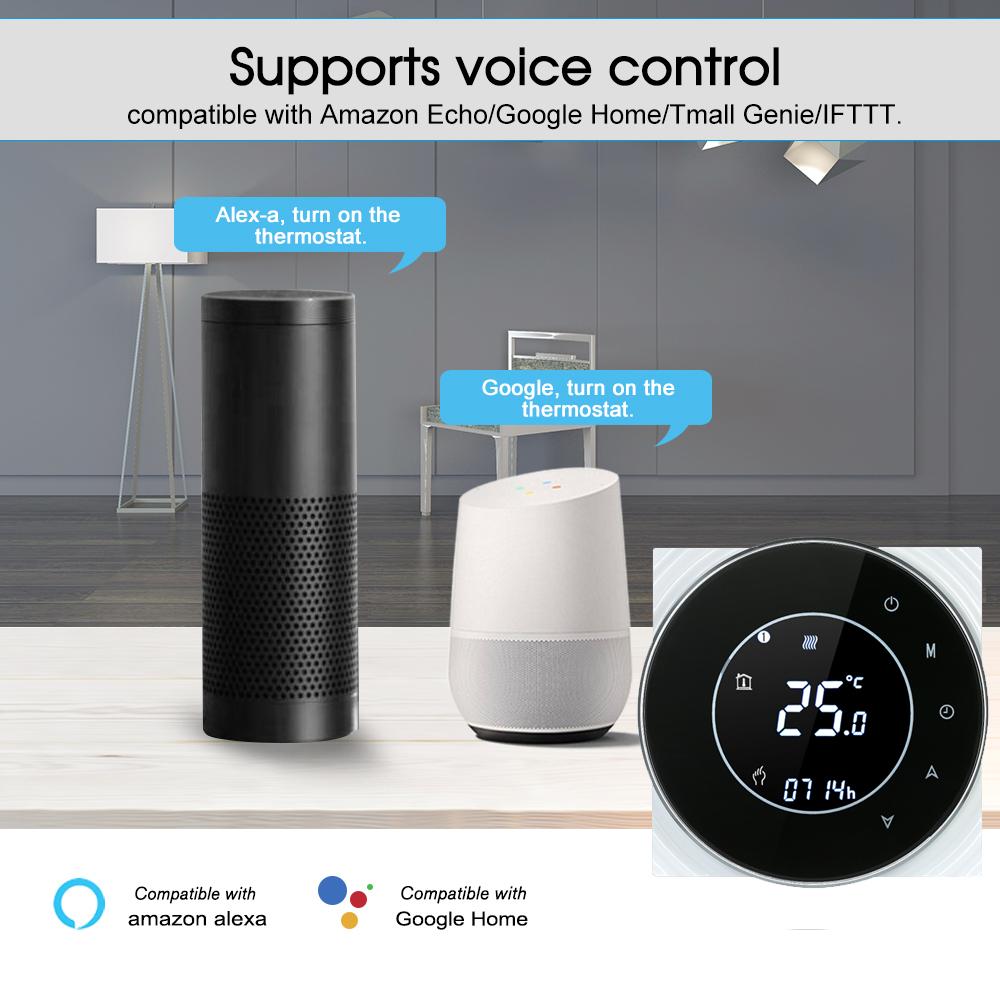 Programmable Gas Boiler Heating Thermostat Dry Contact Temperature Controller Touchscreen LCD with