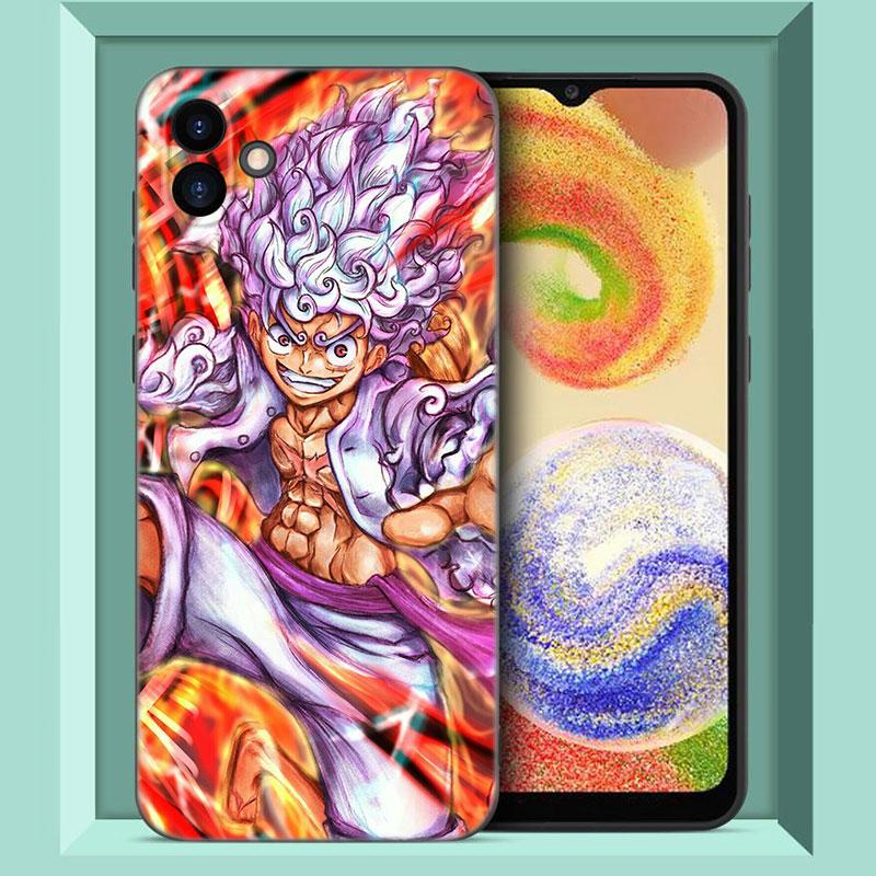 Luffy's Gear 5 аниме черный силиконовый чехол для телефона Samsung Galaxy A01 A03 Core A04 E A02 A05 A10 A20 A21 A30 A50 S A6 A8 Plus A7