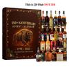 2025 Whiskey Advent Calendar with  2D Flat Arcylic 24pcs Pendant Christmas Countdown Calendar for Home/Office/Tree Xmas Decor