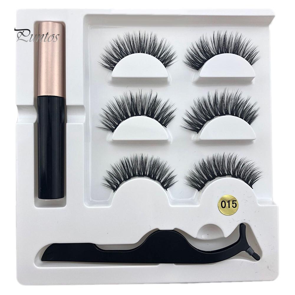 Puntos Стойкий женский макияж Магнитная подводка для глаз с набором пинцетов для накладных ресниц