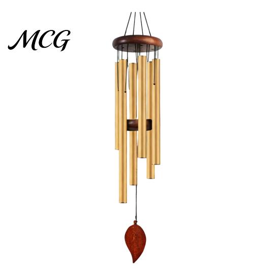 Precise Tuned Wind Chime Metal with 6 Aluminum Tubes, Garden Hanging Chimes, Outdoor Chimes Weather Resistant for Patio Decoration Melodious