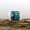 Blue Copper Turquoise Gemstone Ring, Solid 925 Sterling Silver Ring, Birthstone Ring, Anniversary Ring, Mens Ring