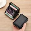 Anti-Demagnetization Zipper Wallet: Unisex Compact Card Sleeve with Multiple Card Slots, Bank ID Holder, Large Capacity, and Driver's License Pocket