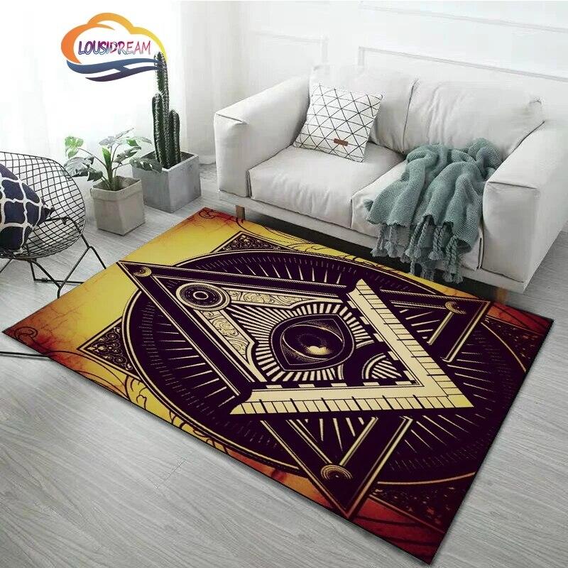 Fashion Carpet Freemasonry Rug Masonic Soft Doormat Rugs Bedroom Freemason Living Room Door Floor Hallway Mats Large