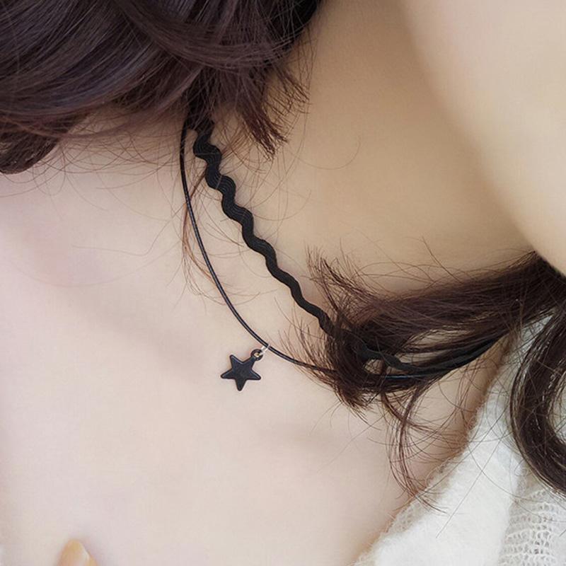 1 шт. Ожерелье Винтажная Тесьма Модный Геометрический Кулон Готический Чокер Ювелирные Изделия Ошейник Цепь