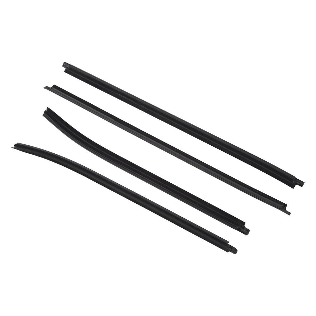 4PCS Window Moulding Trims Rubber 68161 0K010 Replacement for Toyota Hilux SR5 VIGO MK6 PICKUP 2005 To 2015