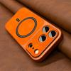 Luxury Artificial Leather Matte Magnetic Phone Case for 17 13 14 15 16 Pro Max 17Air for Magsafe Wireless Charging Cover