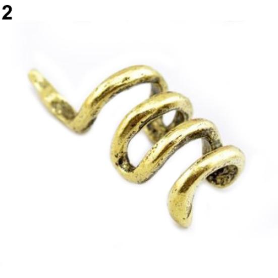 Women Lady Unique Mini Snake Shape Ear Cuff Clip Punk Earring