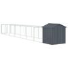 Dog House with Roof Anthracite Grey 117 x 813 x 123 cm Galvanized Steel