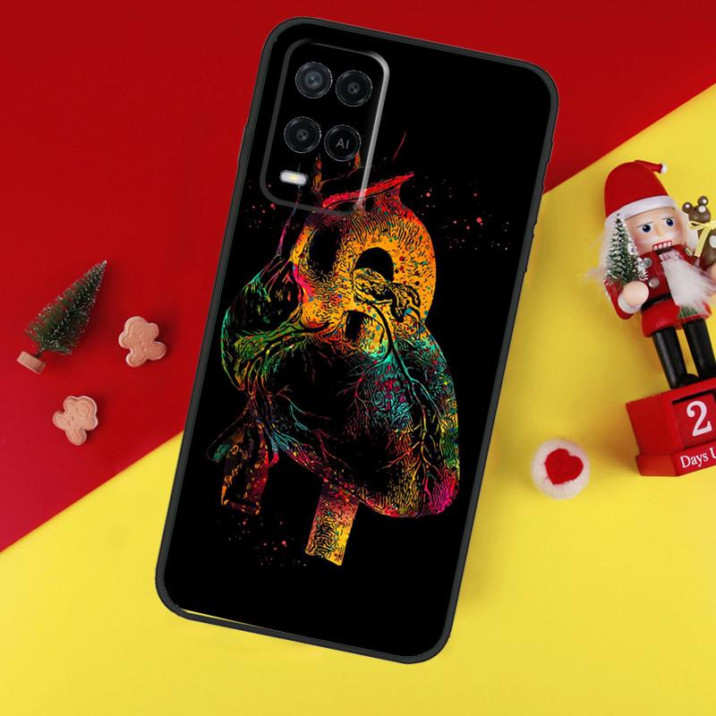 Человеческое Сердце Мозг Легкие Для OPPO A79 A57 A77 A5 A9 A53S A52 A72 A96 A76 A16 A54 A74 A94 A38 A58 A78 A15 A17 Чехол
