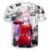 Аниме DARLING in the FRANXX 3D Print Causal Clothing New Fashion Men Women T-shirt Plus Size S-7XL harajuku graphic t shirts