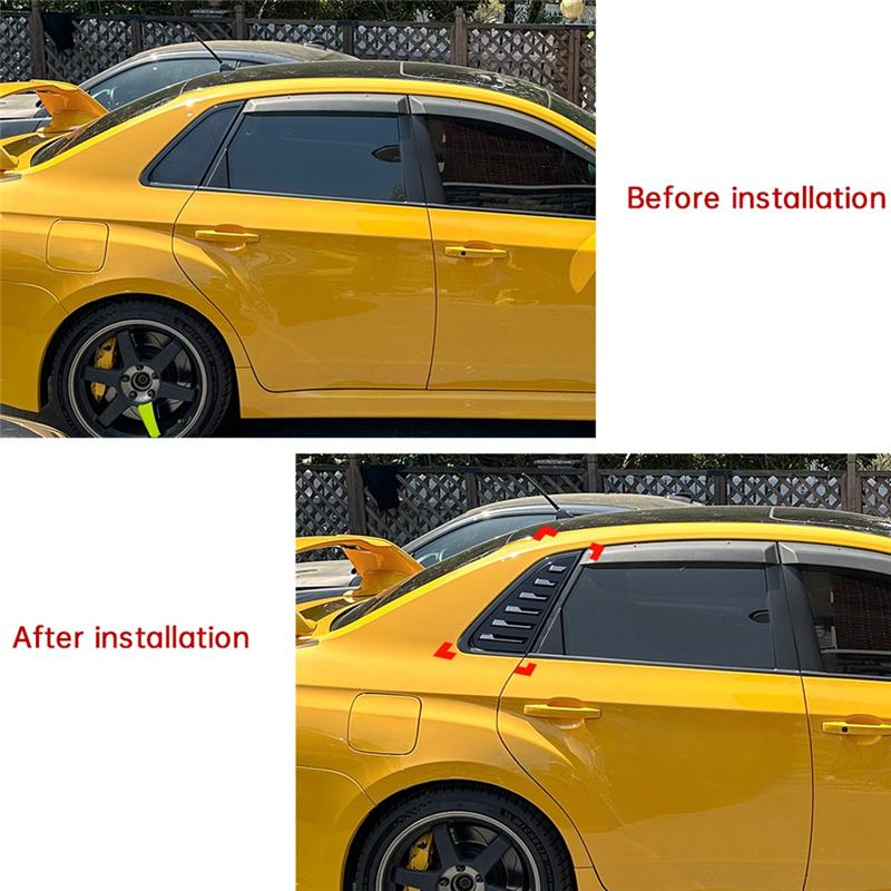 Треугольные накладки-жалюзи на задние окна автомобиля для Subaru Impreza WRX STI 2011-2014