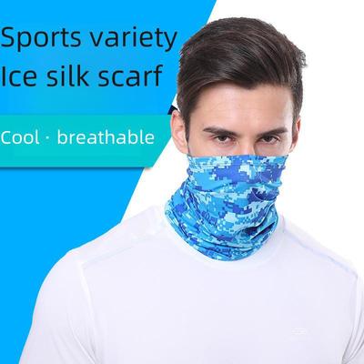 Мужской охлаждающий шелковый платок для головы Ice Silk — дышащая защита от солнца для езды на велосипеде и занятий спортом на открытом воздухе