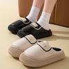 PU Waterproof Cotton Shoes Autumn and Winter Casual Indoor Velvet Cotton Slippers Couple Home Thick Bottom Warm
