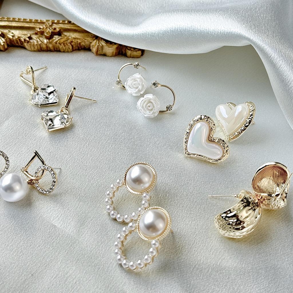 925 Pearl Earrings Women'S Simple Temperament Versatile Stud Earrings High Quality Advanced Sense 925 Niche Earrings