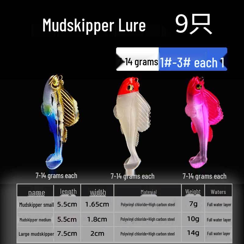 Мягкая приманка Mudskipper T-Tail с защитой от зацепов для ловли окуня, сома, черной рыбы и мандаринки